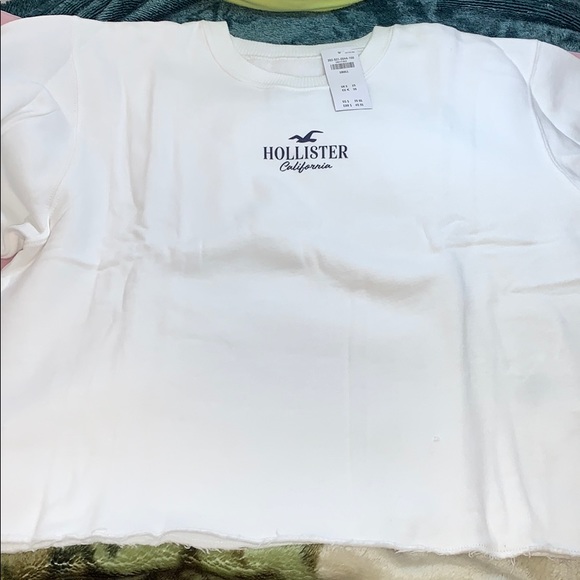 Crop boyfriend crew neck sweatshirt - Picture 4 of 7